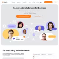 Инструмент живого чата dashly.io Автоматизированные чат-боты создают общение.