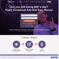 MageNet menghasilkan uang dari situs iklan dalam kata-kata atau teks, penghasilan bagus.