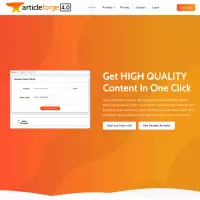 ArticleForge write automatic content with AI for your website or blog.