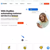 ChatBot добавляет автоматических чат-ботов с искусственным интеллектом на ваш собственный сайт.