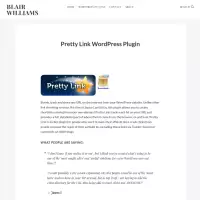 Pretty Link URL Shortener Plugin shorten links on WordPress websites can track stats.