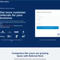 referralrock Referral Software Создайте реферальную партнерскую систему на веб-сайте.