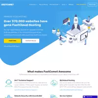 pengehosan web fastcomet dengan pembangun laman web seret dan lepas yang mudah