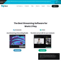 perisian penstriman xsplit (versi percuma tersedia) dan banyak pemalam dan sambungan.
