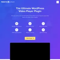 Presto Player Video Player en WordPress agrega superposiciones Auto-reproducción