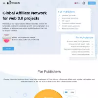 Партнерская маркетинговая сеть Primeads Продвигайте различные криптопроекты