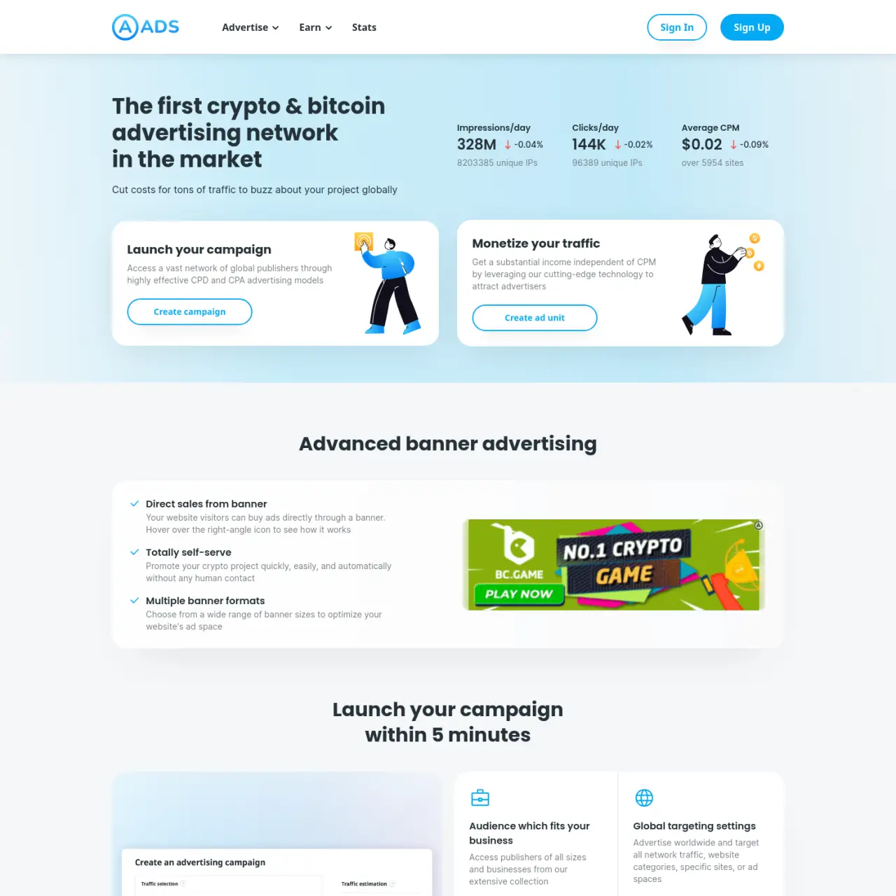 a-ads cung cấp giải pháp quảng cáo banner. Là mạng quảng cáo Bitcoin đáng tin cậy. Ưu tiên phân phát