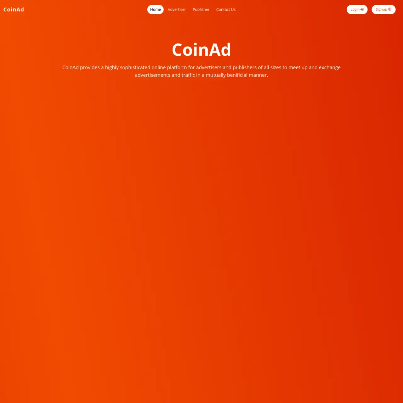 CoinAd cung cấp nền tảng hiện đại để các nhà quảng cáo và nhà xuất bản trao đổi quảng cáo và lưu lượ