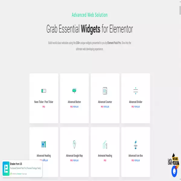 elementpack.pro Complemento Elementor Complemento Copiar Arrastrar Soltar hasta 2200 diseños