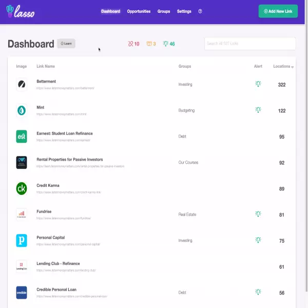 Lasso 將 wordpress 上的所有鏈接或關鍵字作為附屬鏈接並增加您的收入。