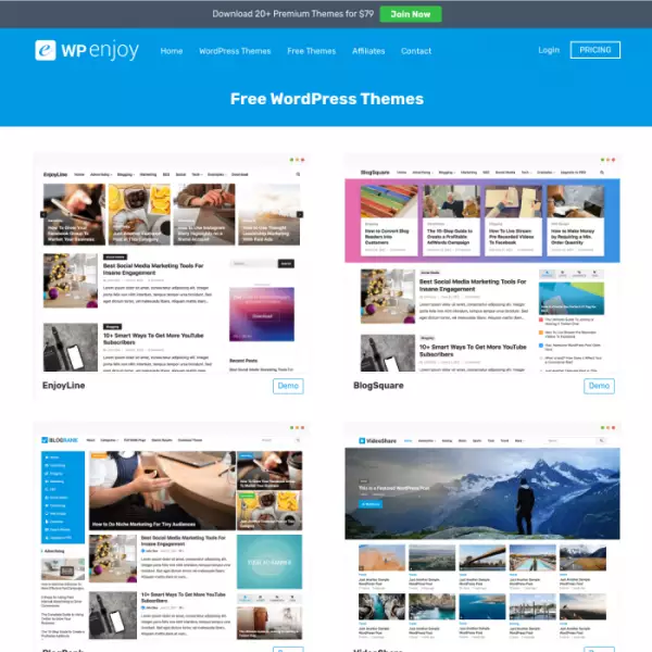 wpenjoy ธีม WordPress (ฟรี) สร้างไซต์แชร์วิดีโอ (สร้างไซต์เหมือน youtube)ติดตั้งง่าย