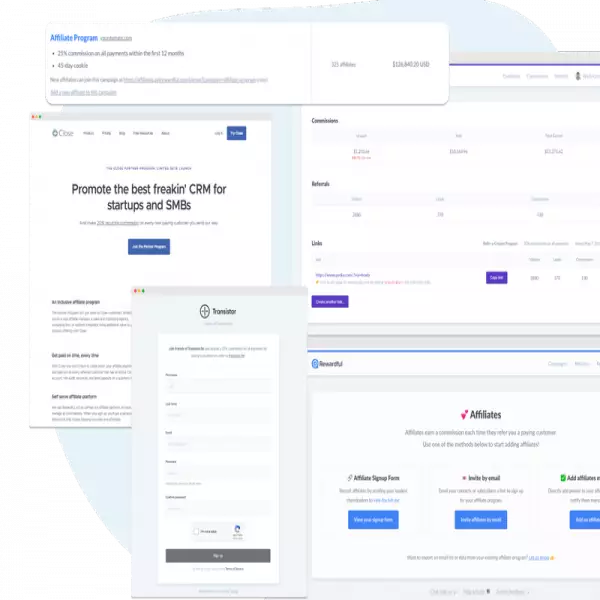 Rewardful affiliate on your own website Easy to install, only 15 minutes, copy and paste 2 scripts.