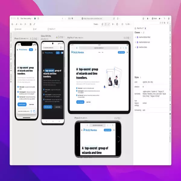 sizzy.co, un navegador para desarrolladores y diseñadores Inicie una prueba gratuita y descargue
