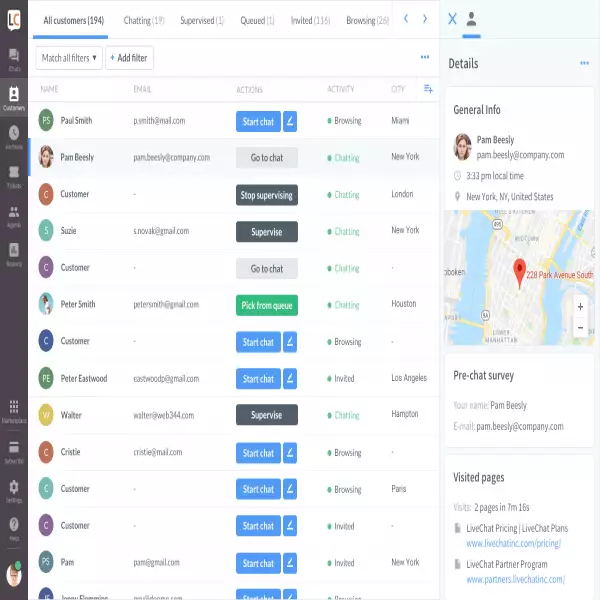 LiveChat Instal obrolan di situs web Anda, kontak, obrolan, dorong penjualan. Uji Coba Gratis