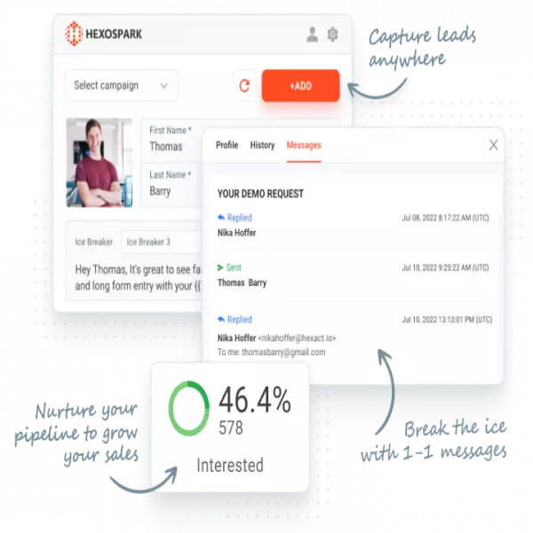 Hexospark Email Automation Support Gmail and SMTP Pay Once Use Lifetime