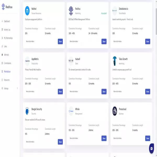 getreditus зарабатывайте на программном обеспечении, рекомендуйте или продавайте (начните бесплатно)