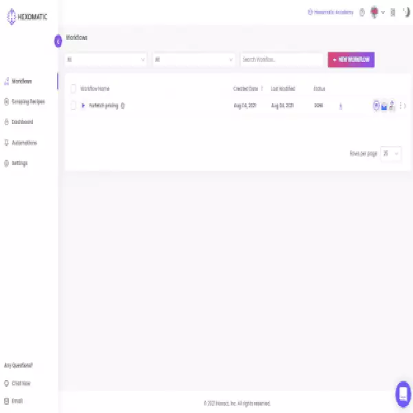 Hexomatic Web 抓取工具和 AI 工作流自動化