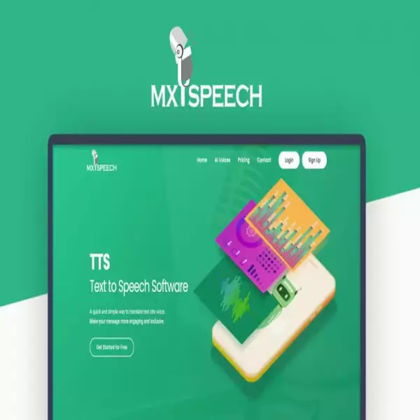 mxspeech convertit le texte en parole à l'aide des voix AI par défaut gratuites.