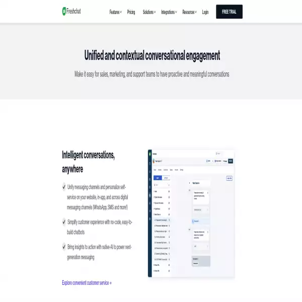 Freshchat, một chương trình chatbot tự động Đối với trang web của bạn, hãy sử dụng nó (miễn phí)
