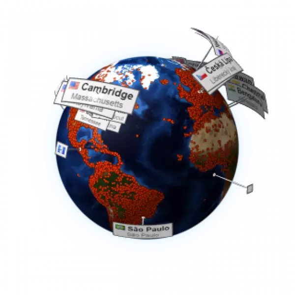 RevolverMaps Tiện ích trang trí web Thống kê trực tiếp Bản đồ toàn cầu (2D/3D) Miễn phí 100%