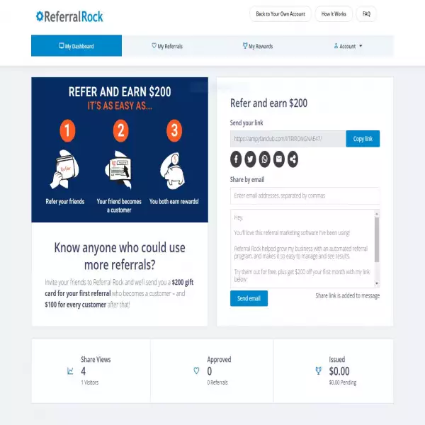 referralrock Referral Software Create a Referral Affiliate System on your own website.