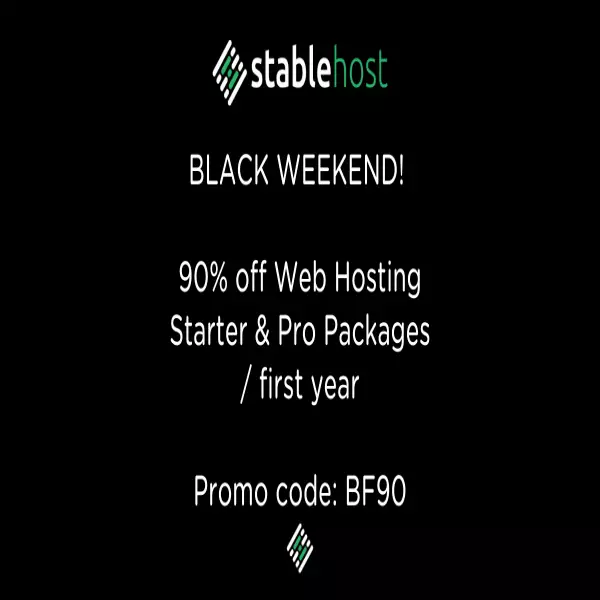 %50 indirim kodu "50OFFYEAR1" ile StableHost ucuz web barındırma $1.75/ay