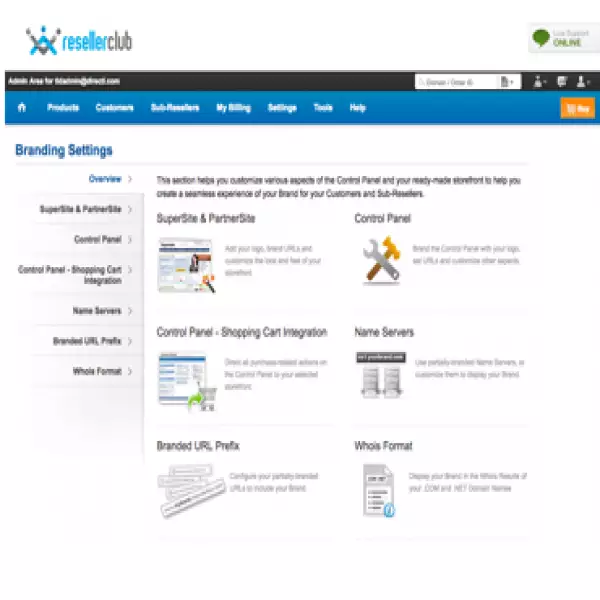 ResellerClub Profesyonel Web Hosting Alan Adı Barındırma Satıcısı için