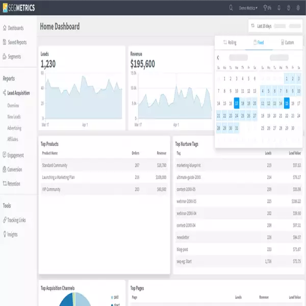 SegMetrics, fortschrittliches Webanalysetool, in 5 Minuten erstellt.