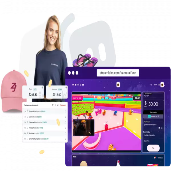 Logiciel de streaming vidéo Streamlabs (gratuit) avec monétisation publicitaire