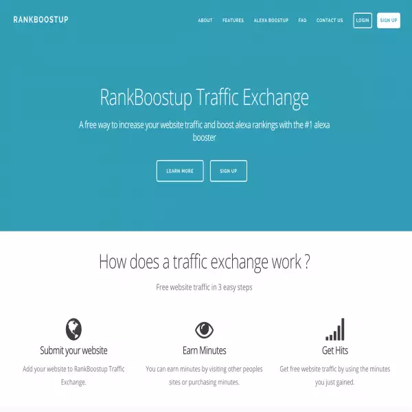 rankboostup intercambio de tráfico de sitio web gratuito regístrese para recibir tráfico gratis