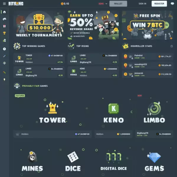 битконг, игра со ставками на биткойны, крути колесо и зарабатывай игровые деньги (бесплатно)