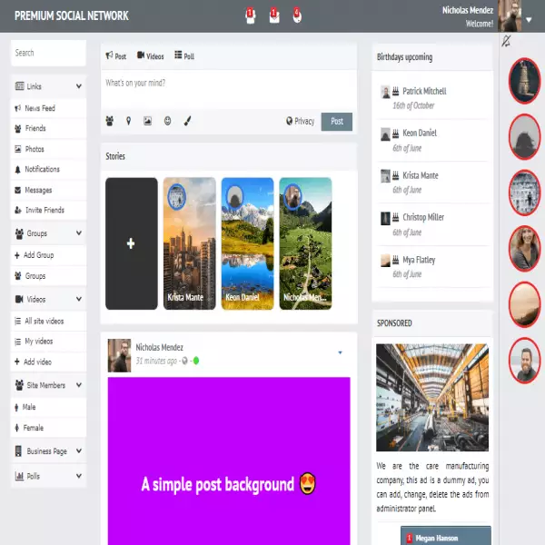 openteknik Social Network Website Builder Script Tạo một trang web (miễn phí)