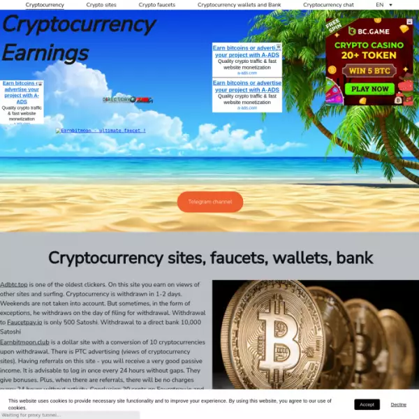 Crypto sites, faucets and chat