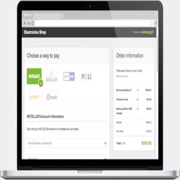 NETELLER 1 dalam sistem akaun penerimaan wang dalam talian anda, ramai pengguna