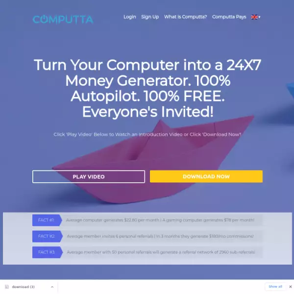 computta verwandelt Ihren Gaming-Computer. Verdienen Sie bis zu 78 $ pro Monat