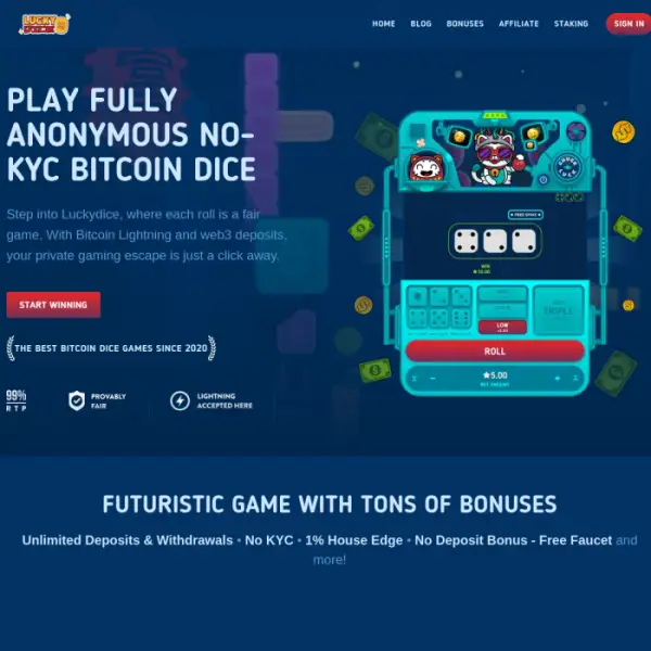 Luckydice предлагает широкий выбор игр. Выигрывайте большие награды и умножайте свою криптовалюту.