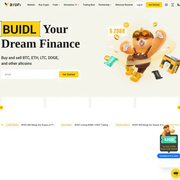 BYDFi-Kryptowährungs-Handelsplattform Es ist eine gute Wahl für Investoren auf der ganzen Welt.