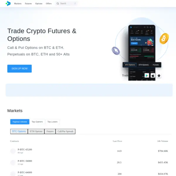 Delta Exchange là sàn giao dịch phái sinh tiền điện tử với đòn bẩy lên tới 100 lần.