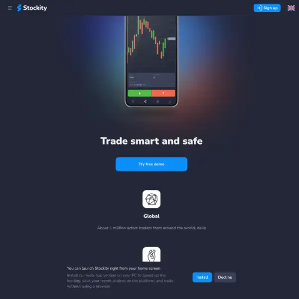 Stockity — современная торговая платформа для новичков и профессионалов.