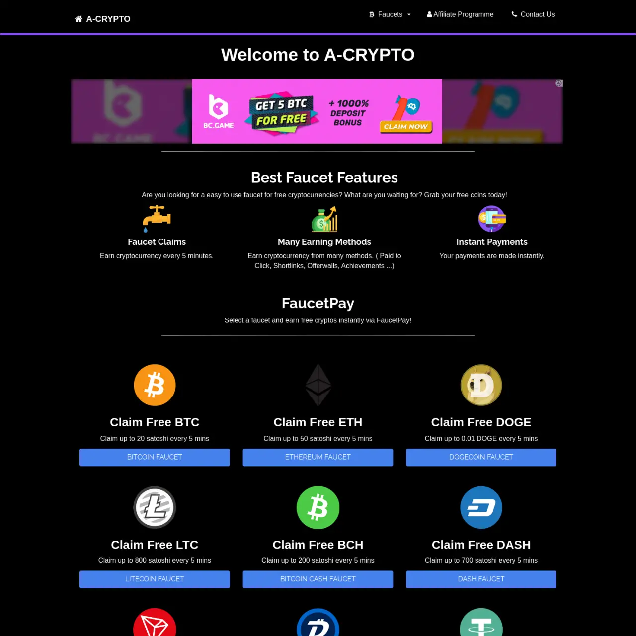 Are you looking for a easy to use faucet for free cryptocurrencies? What are you waiting for? Grab y
