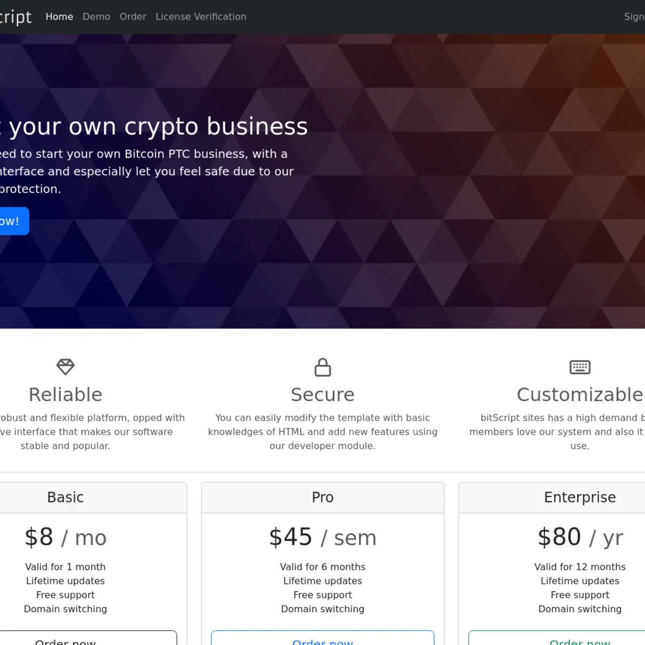bitScript offre une plateforme fiable et flexible avec une interface facile à utiliser. Il permet la