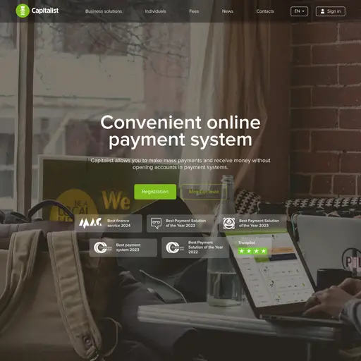 Capitalist.net Đây là một hệ thống thanh toán trực tuyến tiện lợi. Các thông tin như mật khẩu email