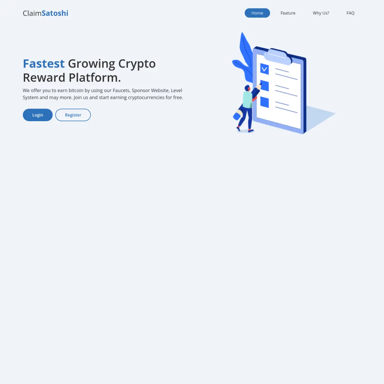 ClaimSatoshi propose gratuitement du Litecoin, du Bitcoin et du Tron en accomplissant des tâches.