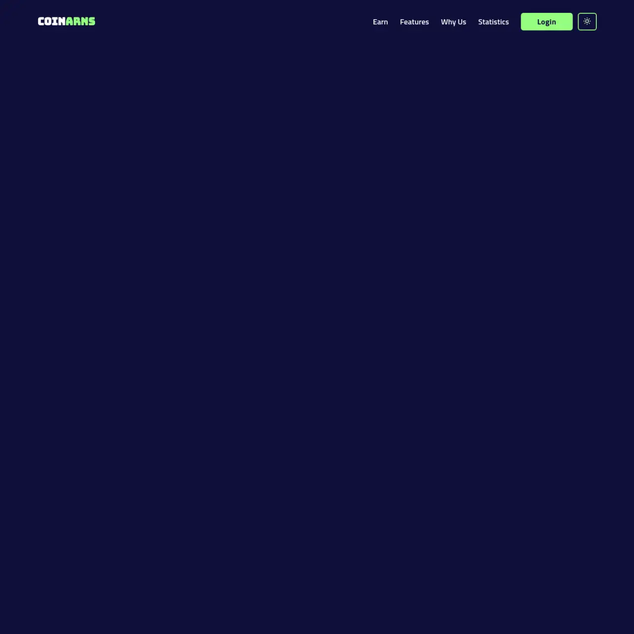 Coinarns offers users free crypto by completing simple tasks and surveys. Users can earn through ads