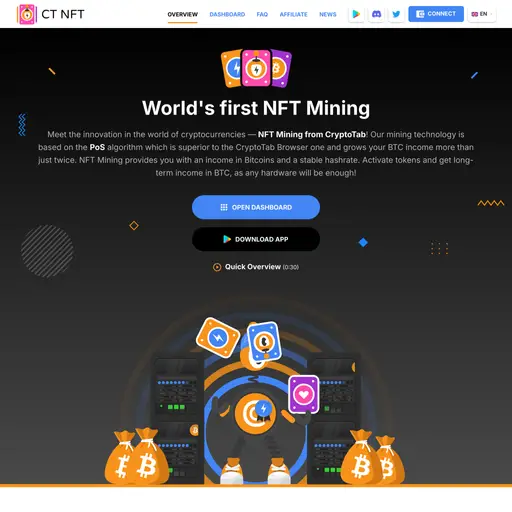 CryptoTab giới thiệu Khai thác NFT, cho phép người dùng kiếm Bitcoin mà không phải trả chi phí năng