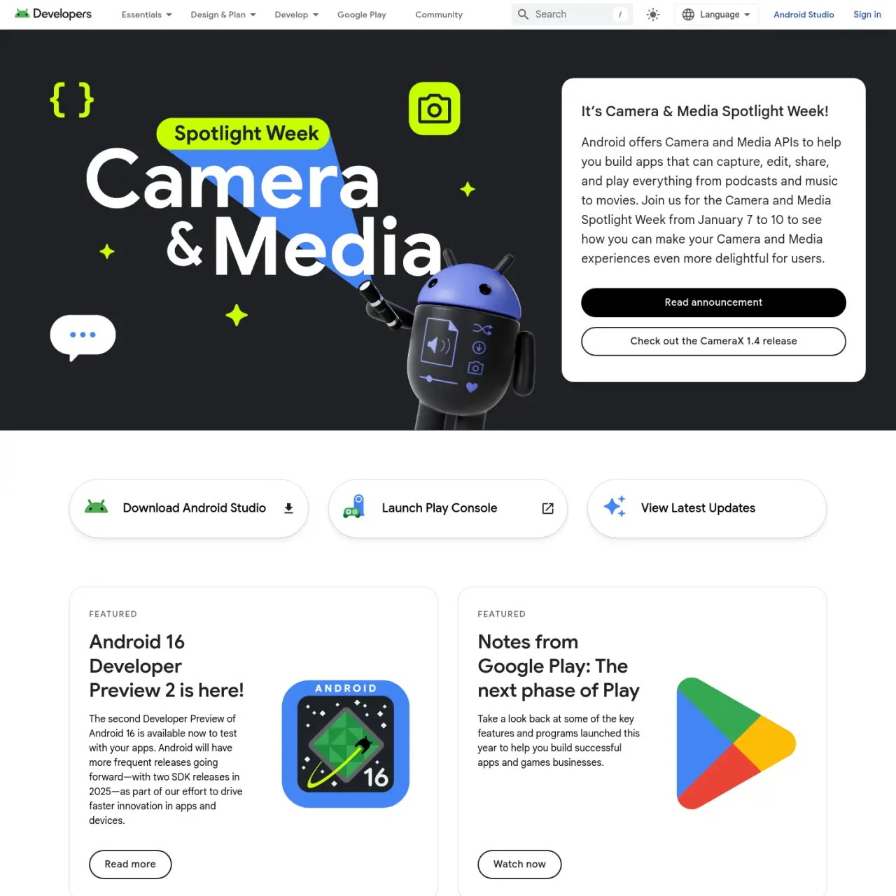 Trang web dành cho nhà phát triển Android là tài nguyên toàn diện dành cho các nhà phát triển muốn x