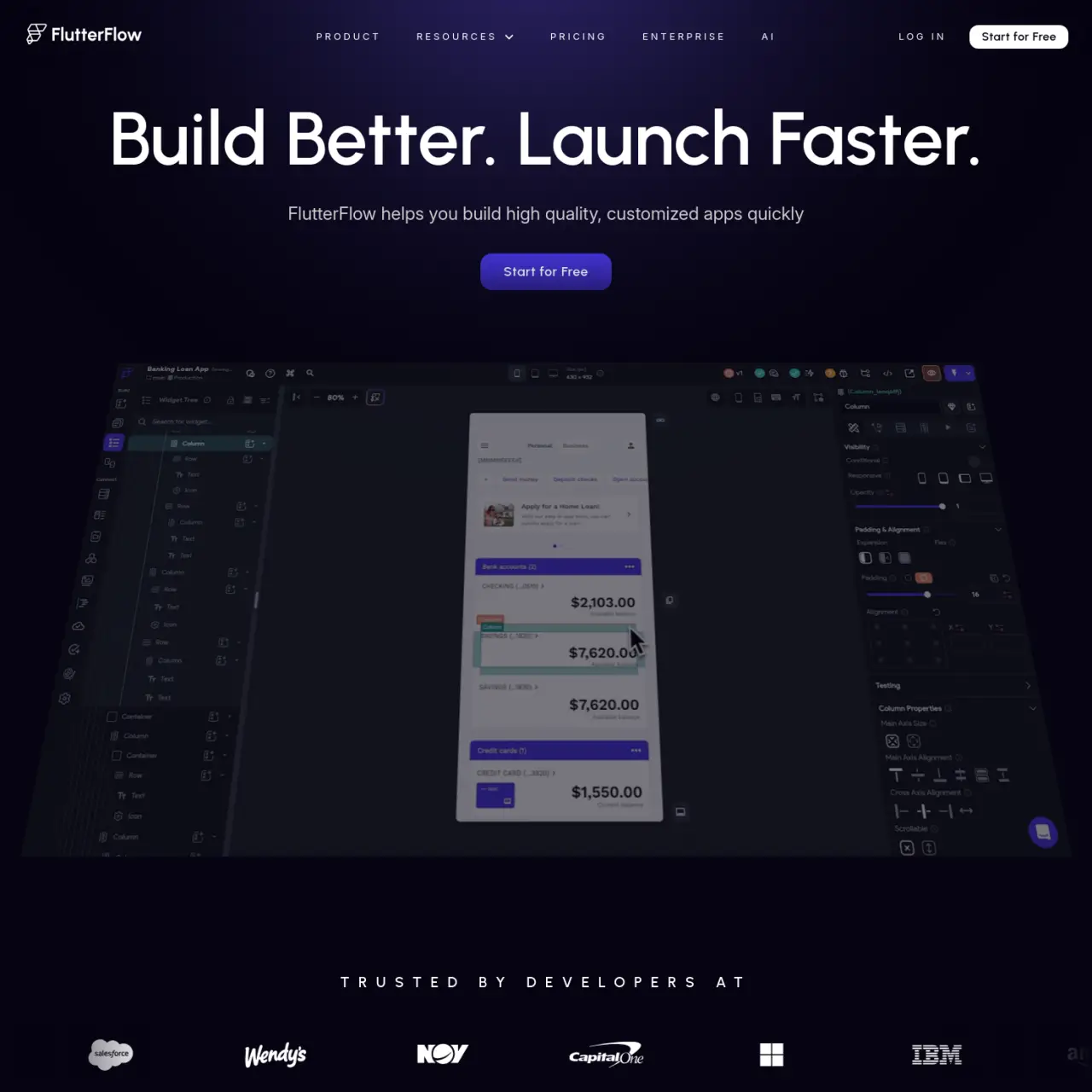 FlutterFlow là trình tạo ứng dụng trực quan cho phép các nhà phát triển và nhà thiết kế tạo các ứng