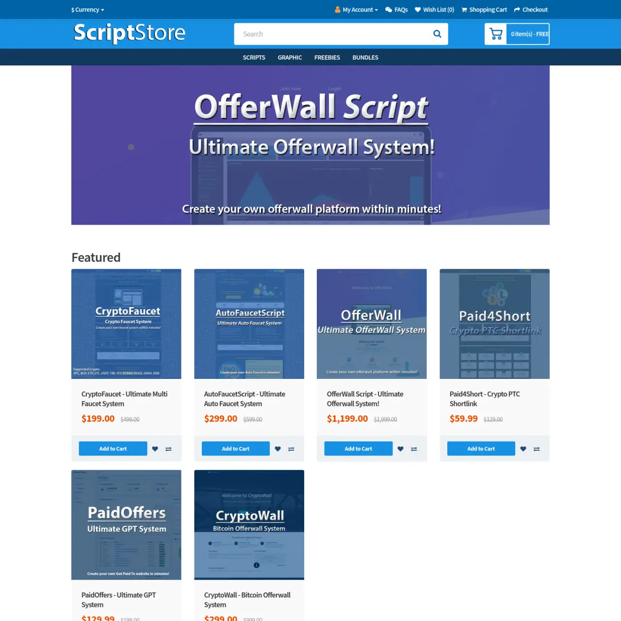 ScriptStore est une boutique en ligne qui vend des éléments graphiques de modèles de scripts Web com
