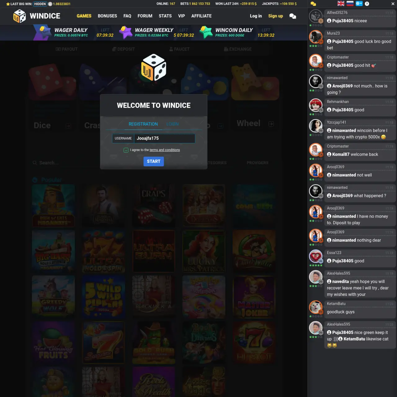 Windice es un casino bitcoin líder que ofrece juegos de alta calidad. Pagos instantáneos en criptomo